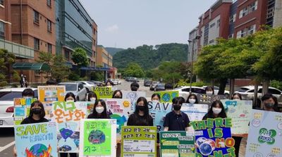 광주중앙고등학교, 지구환경 지키기 캠페인,  "2022 내일은 늦으리"실시