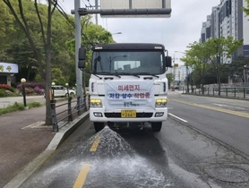 용인특례시, 도로 미세먼지 제거 위해 살수차 10대 투입