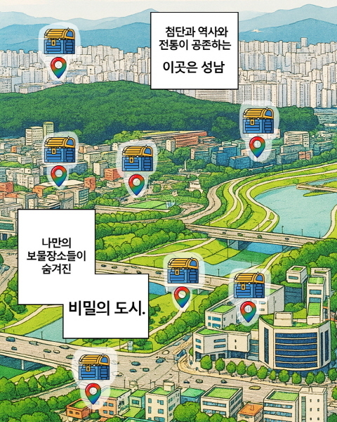AI인스타툰_대상 - 나만의 성남, 일곱 개의 빛이 나는 곳