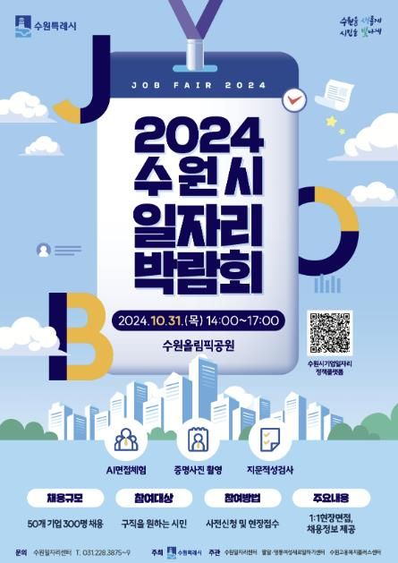 2024 수원시 일자리박람회 홍보물.