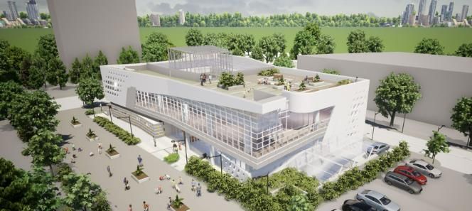 오는 7월 개관하는 성남시 판교대장도서관 조감