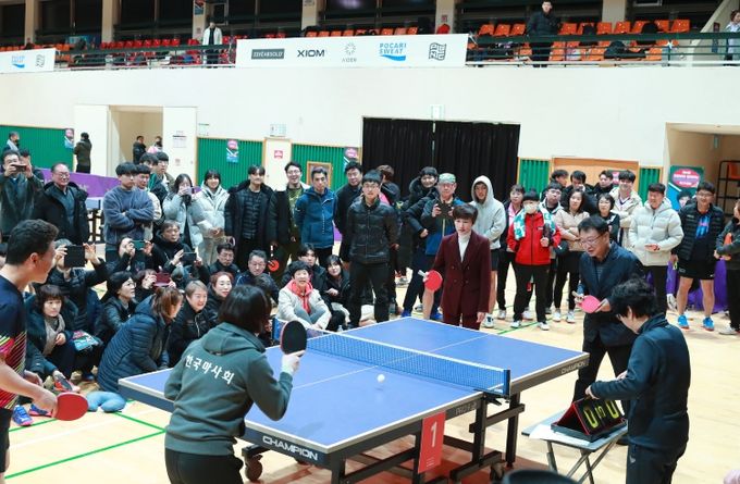 제4회 현정화 탁구대회 모습